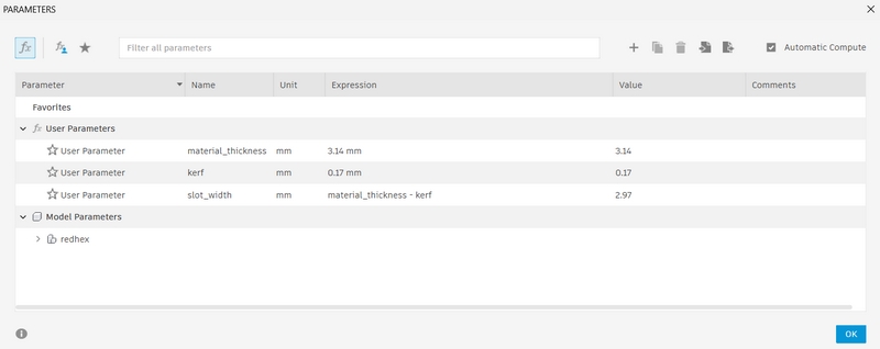New Parameters